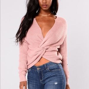 Fashion Nova Carianna twist-front sweater